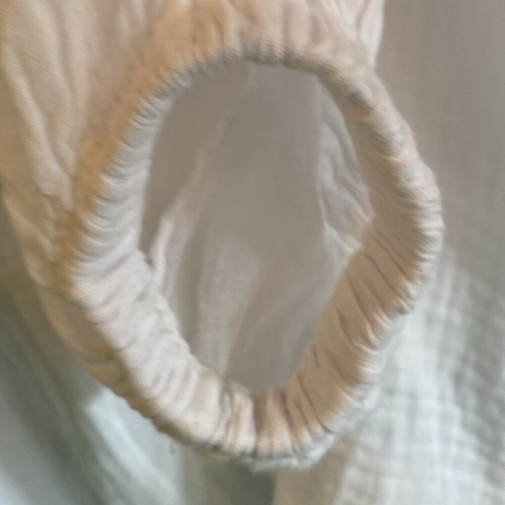 velvet by Graham & Spencer white long sleeve white cotton pullover shirt - Picture 4 of 6